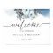 Elegant Blue Wedding Welcome Sign