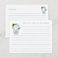 Elegant Blue & White Advice For New Mum Card