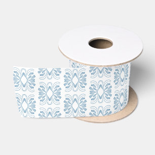 Elegant Blue White All Occasion Gift Supplies Satin Ribbon