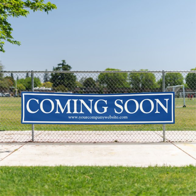 Elegant Blue White Business Coming Soon Website Banner (Insitu)