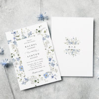 Elegant Blue White Green Floral Wedding  