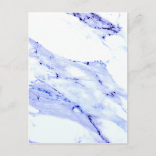 Elegant Blue White Marble granite stone Postcard