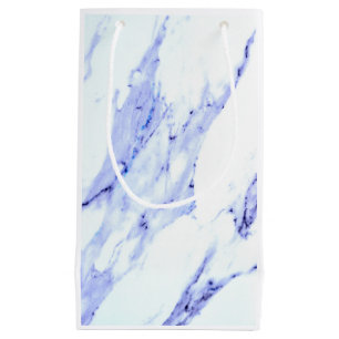 Elegant Blue White Marble pattern  Small Gift Bag