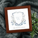 Elegant Blue Wildflower Watercolor Monogram Gift Box<br><div class="desc">Pastel Wildflower watercolor Collection- it's an elegant watercolor Illustration of blue aqua watercolor delicate wildflowers with a modern minimal touch. Perfect for your modern floral wedding & parties. It’s very easy to customise,  with your personal details. If you need any other matching product or customisation,  kindly message via Zazzle.</div>