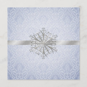 Elegant Blue Winter Wedding Invitation