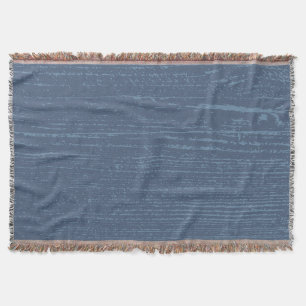 Elegant Blue Wood Grain  Throw Blanket