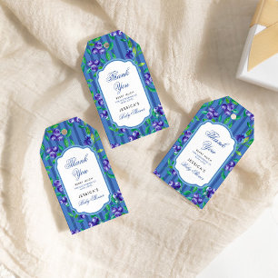 Elegant Blueberry Berry Sweet Baby Shower Gift Tags