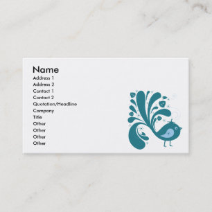 elegant bluebird business card
