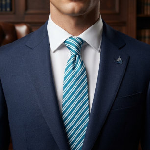 Elegant Bluish White Tie