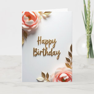 Elegant Blush Birthday Card