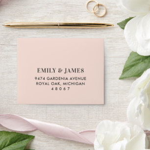 Elegant Blush Burgundy Floral RSVP Wedding Envelope