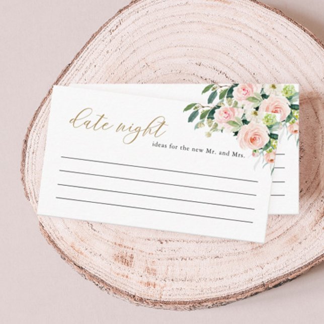 Elegant Blush Date Night Ideas Enclosure Card (Creator Uploaded)