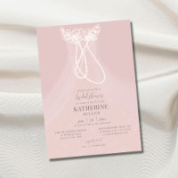 Elegant Blush Dress Ruffles Pearls Bridal Shower