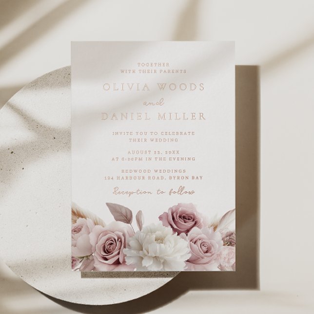 Elegant Blush Dusty Rose Wedding Rose Gold (Creator Uploaded)