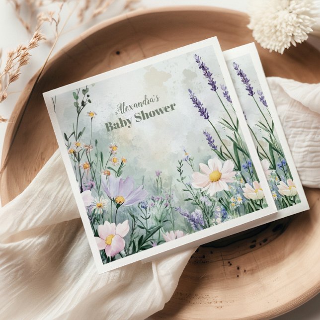 Elegant Blush Floral Baby in Bloom  Napkin (Creator Uploaded)