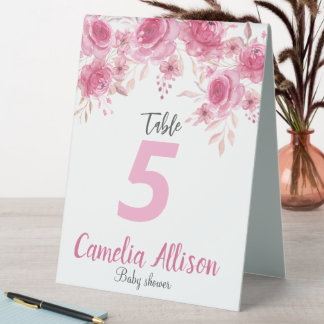 Elegant Blush Floral Baby Shower Welcome