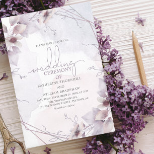 Elegant Blush Floral Boho Wedding Invitation