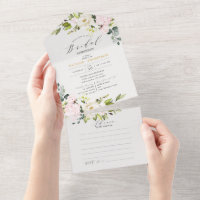 Elegant Blush Floral Bridal Shower & Advice