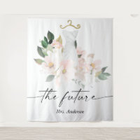 Elegant Blush Floral Bridal Shower Backdrop