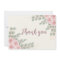 Elegant Blush Floral Bridal Shower Thank You Card