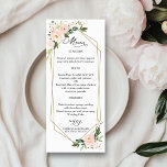 Elegant Blush Floral Geometric Wedding Menu Cards<br><div class="desc">Elevate your wedding into a breathtaking celebration with our exquisite blush floral suite. This comprehensive collection includes everything you need to craft a cohesive and elegant atmosphere, featuring matching menu cards, personalised napkins, stunning signs, favours, and much more. Don’t hesitate to reach out via chat for assistance with personalisation or...</div>