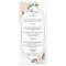 Elegant Blush Floral Geometric Wedding Menu Cards