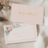 Elegant Blush Floral | Pastel Flat Wedding