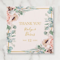 Elegant Blush Floral | Pastel Thank You Favour Tag