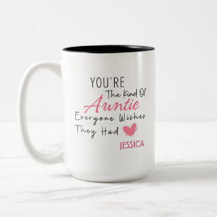 Elegant Blush Floral Personalised Auntie Gift Mug