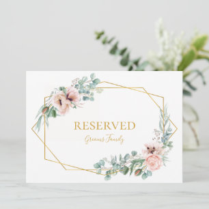 Elegant Blush Floral   Reserved Sign