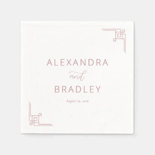 Elegant Blush Geometric Napkin