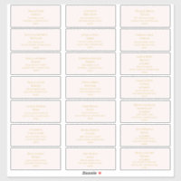Elegant Blush Gold Font Wedding Address Labels