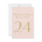 Elegant Blush Gold Wedding Table Number Card