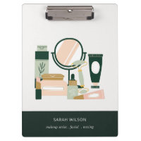 Elegant Blush Green Makeup Artist Cosmologist