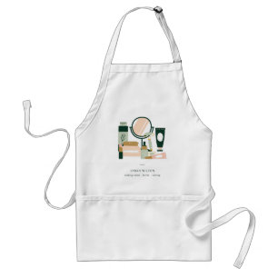 Elegant Blush Green Makeup Artist Cosmologist Standard Apron