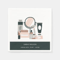 Elegant Blush Grey Makeup Artist Cosmologist