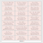 Elegant Blush Grey Script 24 Wedding Guest Address<br><div class="desc">24 wedding guest address labels for sending out your invitations with dark grey elegant text against blush pink. Add the names in a beautiful,  classic script and the address in an elegant timeless font.</div>