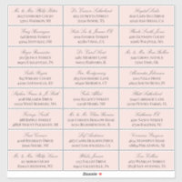 Elegant Blush Grey Script 24 Wedding Guest Address