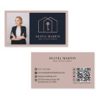 Elegant Blush & Navy Professional Real Estate 