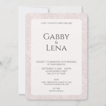 Elegant Blush Peony Floral Traditional Wedding Inv