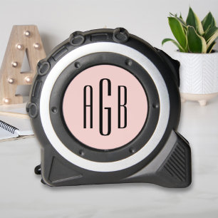 Elegant Blush Pink 3 Letter Monogram Initials 1