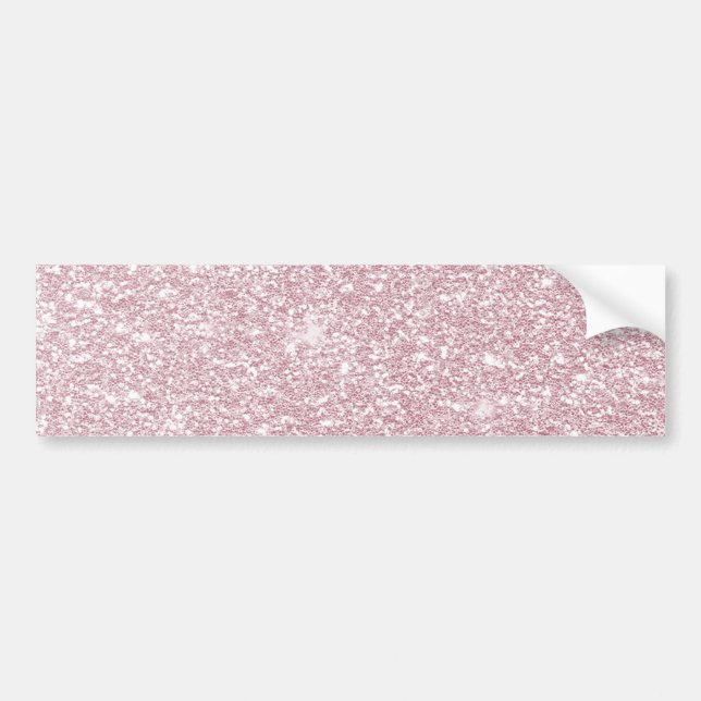 Elegant blush pink abstract trendy girly glitter bumper sticker (Front)