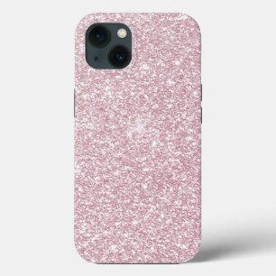 Elegant blush pink abstract trendy girly glitter C iPhone 13 Case
