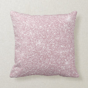 Elegant blush pink abstract trendy girly glitter cushion