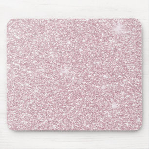 Elegant blush pink abstract trendy girly glitter mouse mat