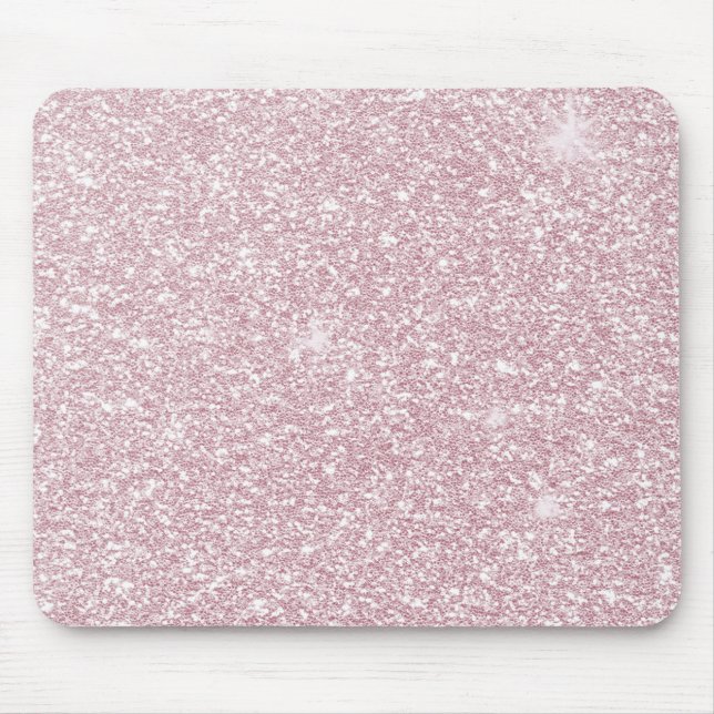Elegant blush pink abstract trendy girly glitter mouse mat (Front)