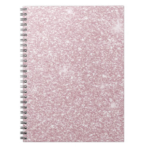 Elegant blush pink abstract trendy girly glitter notebook