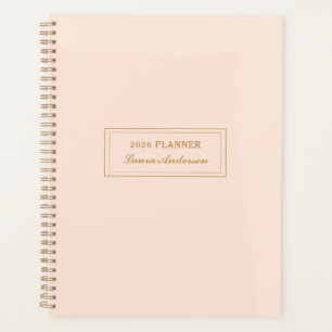 Elegant Blush pink and gold 2026 Planner