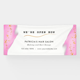Elegant Blush Pink And Gold Glitter Banner