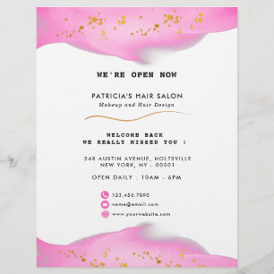 Elegant Blush Pink And Gold Glitter Flyer